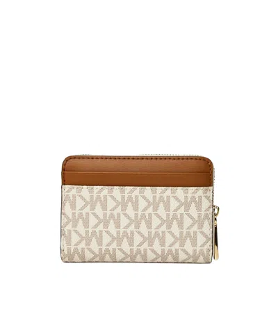 Michael Michael Kors Zipper Wallet In Nude