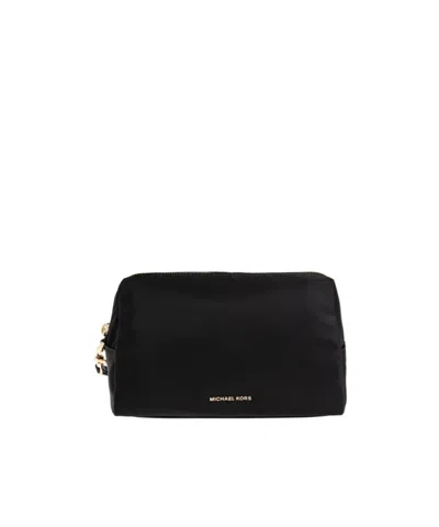 Michael Michael Kors Zippered Makeup Bag In Black