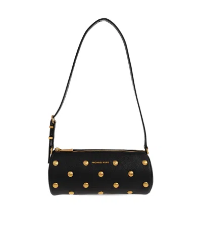 Michael Michael Kors Small Izzy Stud-embellished Shoulder Bag In Black