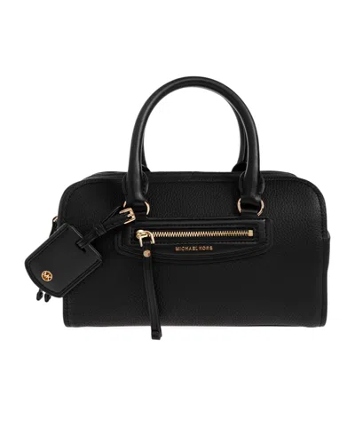 Michael Michael Kors Jet Set Travel Leather Tote Bag In Black