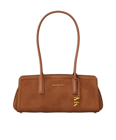 Michael Michael Kors Zippered Shoulder Bag In Brown