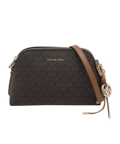 Michael Michael Kors Small Freddie Logo-print Cross Body Bag In Brown