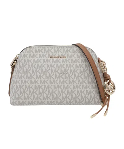 Michael Michael Kors Small Freddie Logo-print Shoulder Bag In Gray