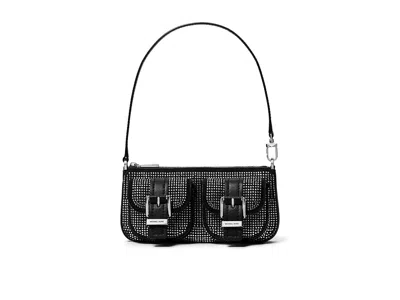 Michael Michael Kors Zoe Small Convertible Pouchette Handbags Black 3: One Size In Multi
