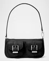 Michael Michael Kors Zoe Small Convertible Pouchette Shoulder Bag In Black