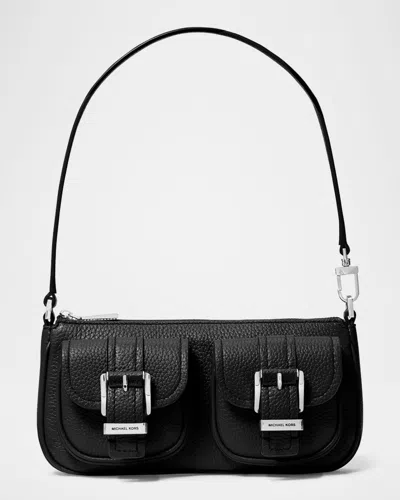 Michael Michael Kors Zoe Small Convertible Pouchette Shoulder Bag In Black