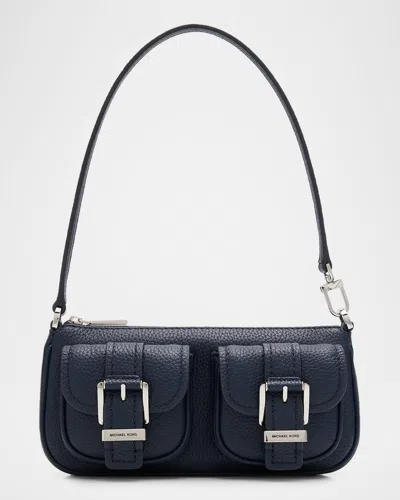 Michael Michael Kors Zoe Small Convertible Pouchette Shoulder Bag In Blue