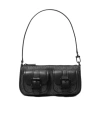 Michael Michael Kors Zoe Small Signature Logo Convertible Pochette In Black