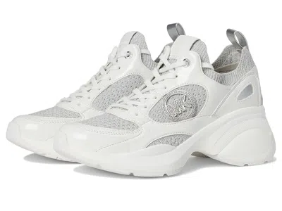 Michael Michael Kors Zuma Knit Trainer In Silver
