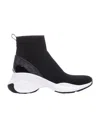 Michael Michael Kors Zumma Sock-style Sneakers In Black