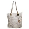 MICHAEL MICHAEL KORS MICHAEL MICHAEL KORSPLEATED LEATHER CHAIN TOTE
