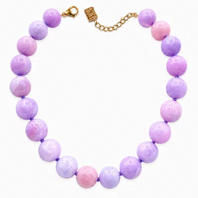 Michael Nash Jewelry Women's Abigail Mm Purple Jade Semi Precious Necklace