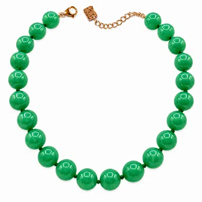 Michael Nash Jewelry Women's Blue Abigail  Green Aventurine Knotted Semi Precious Bead Necklace