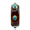 Michael Nash Jewelry Women's Blue / Brown Renee Bangle In Tortoise Resin And Turquoise Stones In Multi