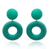Michael Nash Jewelry Women's Blue Lucia Turquoise Resin And Matte Rubber Clip Drop Earrings