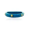 Michael Nash Jewelry Women's Blue Marbled Resin Bangle With Crystal Stones In Blue