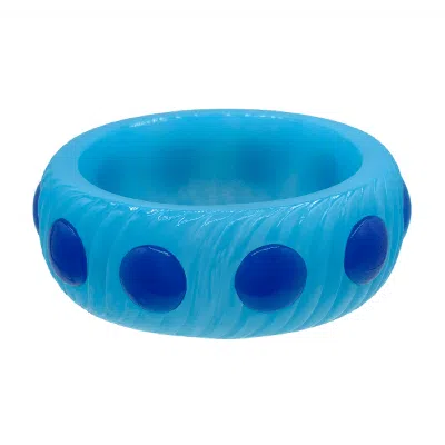 Michael Nash Jewelry Women's Blue Michelle Turquoise And Cobalt Resin Bangel