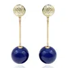 Michael Nash Jewelry Women's Blue Navy And Gold Ball Drop Earrings
