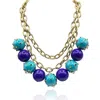 Michael Nash Jewelry Women's Blue / Purple Valentina Studded Turquoise And Purple Studded Ball Necklace In Multi