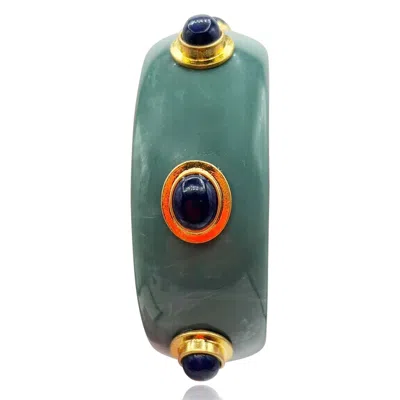 Michael Nash Jewelry Women's Blue Renee Bangle In Turquoise Resin And Lapis Stones