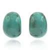 Michael Nash Jewelry Women's Blue Turquoise Marbled Resin Semi Hoop Clip On Earrings