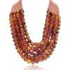 Michael Nash Jewelry Women's Brown Multi-strand Tortoise Resin Necklace With Vegan Adjustable Clasp