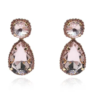 Michael Nash Jewelry Women's Brown / Neutrals Champagne Pear Shape And Pave Drop Earrings