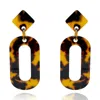 Michael Nash Jewelry Women's Brown / Neutrals Tortoise Elongated Hoop Earrings In Brown