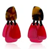 Michael Nash Jewelry Women's Brown / Red Tortoise Resin Top Earrings With Ruby Drops