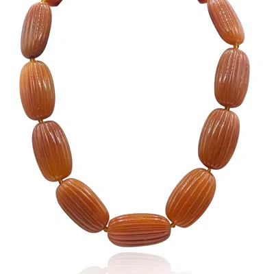 Michael Nash Jewelry Women's Brown Renata Large Amber Resin Bead Choker