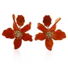 Michael Nash Jewelry Women's Burnt Orange Floral Resin Drop Earrings In Orange