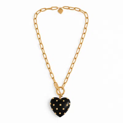 Michael Nash Jewelry Women's Celestine Black Resin Heart Pendant