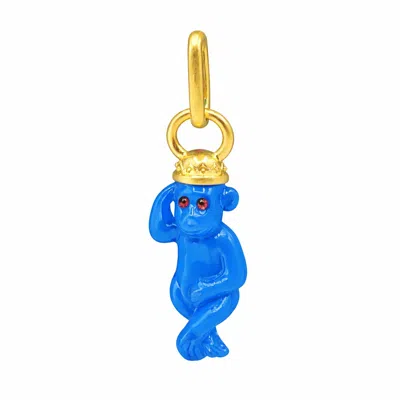 Michael Nash Jewelry Women's Cerulean Blue Monkey Charm