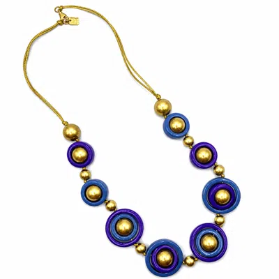 Michael Nash Jewelry Women's Delaney Blue And Purple Two Tone Long Necklace In Multi