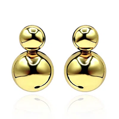 Michael Nash Jewelry Women's Double Gold Ball Drop Earrings