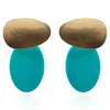 Michael Nash Jewelry Women's Gold / Blue Chiara Worn Gold And Turquoise Pierced Resin Drop Earrings In Multi