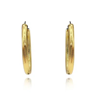Michael Nash Jewelry Women's Gold Cobra Hoop Earrings