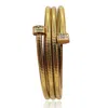 Michael Nash Jewelry Women's Gold Cobra One Size Fits All Bracelet With Crystal Accents