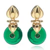 Michael Nash Jewelry Women's Gold / Green Gold Drop Earring With Emerald Resin Drop