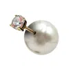 Michael Nash Jewelry Women's Gold / Neutrals / White Pearl And Cubic Zirconium Set In  Earring Set In Gold Plating