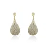 Michael Nash Jewelry Women's Gold Pave Drop Large Pear Shape Earrings With Multi Cubic Zirconium In Gold