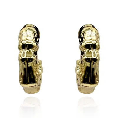 Michael Nash Jewelry Women's Gold Plate Bamboo Clip On Hoop Earrings