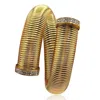 Michael Nash Jewelry Women's Gold Plated Sixteen Millimeter Cobra Bracelet With Pave Tips