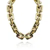 Michael Nash Jewelry Women's Gold  Rectangle Link Resin Chain Necklace