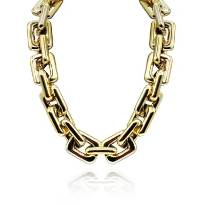 Michael Nash Jewelry Women's Gold  Rectangle Link Resin Chain Necklace