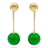 Michael Nash Jewelry Women's Green And Gold Ball Drop Earrings