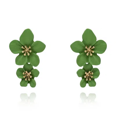 Michael Nash Jewelry Women's Green Floral Earrings