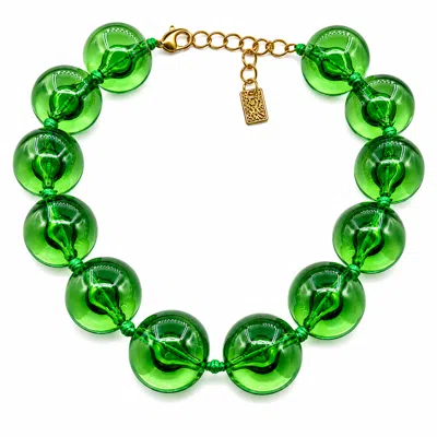 Michael Nash Jewelry Women's Green Lucy Transparent Emerald Gumball Necklace
