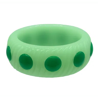 Michael Nash Jewelry Women's Green Michelle Light Jade And Dark Jade Bangle