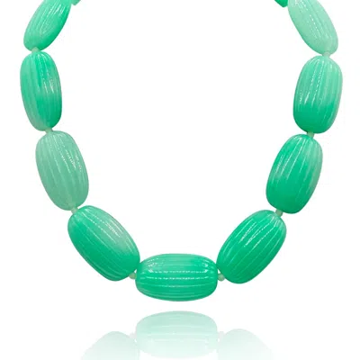 Michael Nash Jewelry Women's Green Renata Large Jade Resin Bead Choker